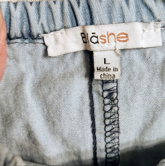 Off-Shoulder Embroidered Blue Dress - Picture 10 of 10